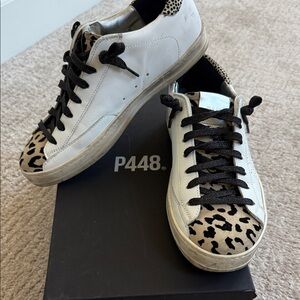 P448 John Sneakers white/leopard size 39